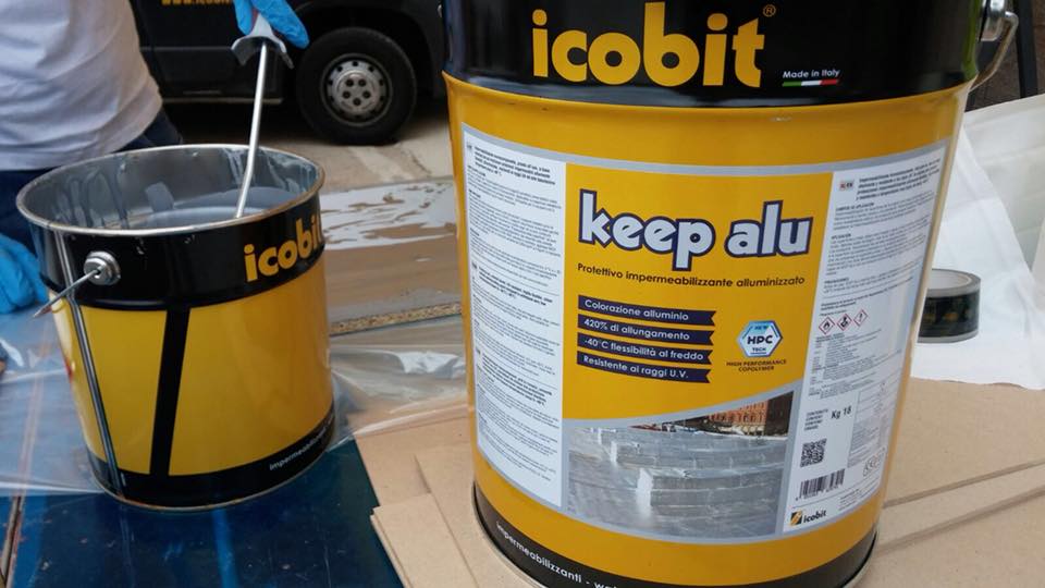 Aplicação do Impermeabilizante Icoper Keep Alu